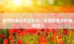 联想智能手机怎么样（联想智能手机哪款好）